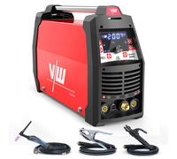 Saldatrice TIG AC DC con 200a e funzione di saldatura ad elettrodo 170a | Saldatrice per alluminio - funzione impulso - gas pre-corsa e post-corsa - accensione e spegnimento - di Vector Welding