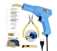 Saldatrice per plastica Kit 200 Pezzi di graffette per Riparazione Paraurti Cruscotto Auto 50W Saldatore Pistola Riparazione Macchina plastica riparazione saldatura Kit per auto paraurti auto ricambi