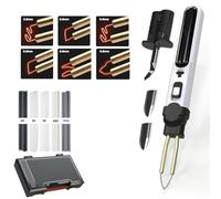 Saldatrice per plastica Kit saldatore per plastica senza fili da 100 W, pistola per saldatura plastica 3 in 1 con saldatore, cazzuola e pinzatrice a caldo Kit Riparazione Paraurti Auto(Plastic box)