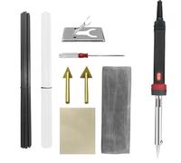 Saldatrice per plastica Saldatore elettrico da 60 W per riparazione paraurti auto, utensili per stiratura in pelle per uso domestico, bacchetta di saldatura/rete metallica(Set3)