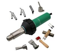 Saldatrice per plastica Saldatrice a torcia termica con soffiante ad aria calda da 1600 W per plastica, fogli, tubi, serbatoi, pavimenti, membrane in PP/PE/PVC... cucitrice calda(Kits 10)