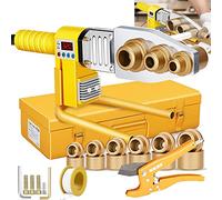 Saldatrice Per Tubi In Plastica, Display Digitale Intelligente 63/23 Tipi Saldatrice A Fusione Per Tubi PE /PB/PPR, 0-320 ℃ , Doppia Dissipazione Del Calore, Con Forbici E Custodia In Ferro,#63