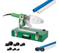 Saldatrice per tubi in plastica, kit di saldatura a caldo per PPR | Saldatrice elettrica per tubi da 1600 W con 6 teste di saldatura, temperatura regolabile da 120 a 340 °C(Thickened)