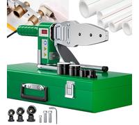 Saldatrice Per Tubi In Plastica, Macchina Per Fusione A Caldo (0-380 ℃) Per Tubi In Pe/Ppr/Pb/Hdpe, Riscaldamento A Doppio Tubo Da 1600 W + Display Digitale + Doppia Dissipazione Del Calore,#32