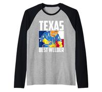 Saldatura della Bandiera Texana del Texas Best Welder Ironsmith Ironsmith Maglia con Maniche Raglan