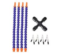 Saldatura Helping Hands 4 armi flessibili in alluminio in lega di terza mano di terza mano con clip da 4 pezzi per la modellazione della riparazione del montaggio di gioielli (Nero)