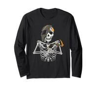 Saldatura Saldatore Scheletro Cranio Tig Gas Saldatura Horror Maglia a Manica