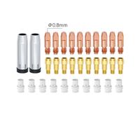 Saldatura Strumento Gas Nozzle Punta 0.8mm 0.030 \" 32 Pezzi for Torcia
