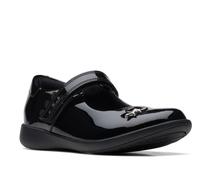 SALDI Scarpe A Tema Dinosauro Nere In Patente Clarks Etch Fun Per Ragazze