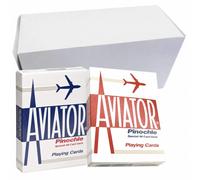SALE 12x Aviator Pinochle Carte da Gioco Coperte Blu Rosso Standard Index Poker