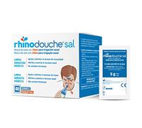 Rhinodouche® Sale. 40 bustine da 5g contenenti una miscela di sali con xilitolo per eseguire l'irrigazione nasale con il dispositivo Rhinodouche® (Dispositivo non incluso)