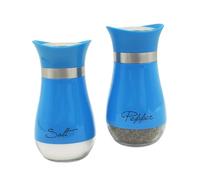 Sale e Pepe Set in Vetro, Saliera e Pepiera, Barattolo Sale Grosso e Fino, Porta Sale Grosso e Fino per in Cucina, BBQ, Lavabili in Lavastoviglie (Blu scuro)