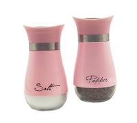 Sale e Pepe Set in Vetro, Saliera e Pepiera, Barattolo Sale Grosso e Fino, Porta Sale Grosso e Fino per in Cucina, BBQ, Lavabili in Lavastoviglie (Rosa)