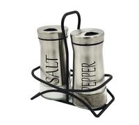 Sale e Pepe Set in Vetro, Saliera e Pepiera, Barattolo Sale Grosso e Fino, Porta Sale Grosso e Fino per in Cucina, BBQ, Lavabili in Lavastoviglie (Argento)