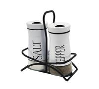 Sale e Pepe Set in Vetro, Saliera e Pepiera, Barattolo Sale Grosso e Fino, Porta Sale Grosso e Fino per in Cucina, BBQ, Lavabili in Lavastoviglie (Bianco)