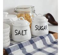 Sale E Zucchero, Ciotola Di Pepe Con Coperchio E Cucchiaio - Set Di Celle Di Stagionatura In Ceramica Da 12 Once, Contenitore Di Stoccaggio Di Sale E Zucchero 1/3 Set, Barattolo Di Condimento Per Pian