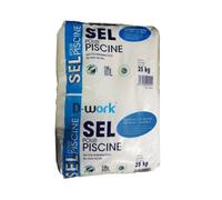 Sale granulato per piscina 25 kg, elevata purezza, compatibile con elettrolisori, dissoluzione rapida, D-Work