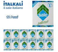 Sale Italkali 12 Pezzi x 1Kg - A Scelta tra Fino e Grosso, Naturale e Iodato