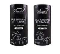 Sale Marino di Trapani Fine - Dispenser (2 pezzi). Naturale e non raffinato, ricco di minerali. Raccolto a mano nelle saline siciliane. Sapore delicato, perfetto per l’uso quotidiano.