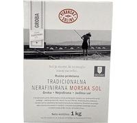 Sale marino tradizionale grossolano non iodato non raffinato (sacco da 1 kg) - Sale marino non raffinato - Ottimo per cucinare e sale da cucina (35 oz)