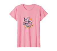 Sale Nell'Aria Sabbia nei Miei Capelli Spiaggia Estate Maglietta, Donna, Rosa, L