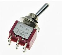 Salecom 5PCS Dpdt 6 pin 2 WAY on della chitarra mini interruttore a levetta auto/barca interruttori