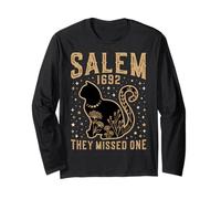 Salem 1692 Hanno Perso Una Prova alle Streghe Femminismo di Halloween Maglia a Manica