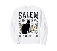 Salem 1692 Hanno Perso Una Strega processo Strega Gatto Nero Luna Strega Felpa