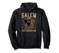 Salem 1692 Hanno Perso Una Strega processo Strega Gatto Nero Luna Strega Felpa con Cappuccio