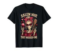 Salem 1692 Hanno Perso Uno Scheletro Strega di Halloween Maglietta