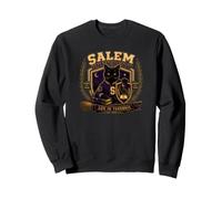 Salem University Black Cat Corvo Crest Dark Academia Magic Felpa