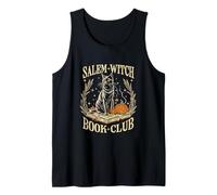 Salem Witch Book Club Halloween Gatto Nero Strega Spettrale Donne Canotta