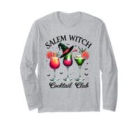 Salem Witch Cocktail Club Halloween Drink Party Design Maglia a Manica