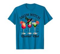 Salem Witch Cocktail Club Halloween Drink Party Design Maglietta