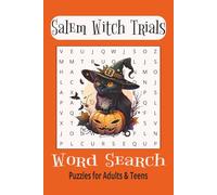 Salem Witch Trials Word Search Puzzle Book: Word Search Puzzle Book with Easy to Read Print. Halloween themed, Salem Witch Trials, History, ... Gift for Vacation, Education, Halloween.