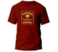 Salentinodoc T-Shirt Mieru/Salento/Lecce/Puglia/Italia / (XXL, Rosso con Stampa in Giallo Neon)