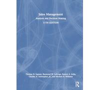 Sales Management: Analysis and Decision Making