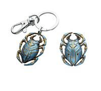 SalesOne Official DC Comics BLUE BEETLE Spilla 3D Smalto & Portachiavi 3D, 3.8cm