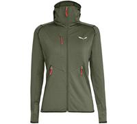 Salewa Agner Hybrid PL/DST - felpa in pile con cappuccio - donna I38 D32 Dark Green/Black/Red woman Durastretch,Polarlite