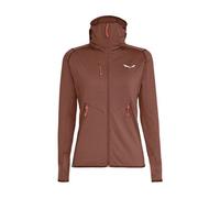 Salewa Agner Hybrid PL/DST - felpa in pile con cappuccio - donna I40 D34 Dark Red/Red/White woman Durastretch,Polarlite
