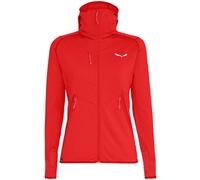 Salewa Agner Hybrid PL/DST - felpa in pile con cappuccio - donna Red/White I42 D36
