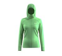 Salewa Agner Pl W Hoodie - felpa in pile - donna I44 D38 Light Green/Red woman Bluesign,Durastretch,Polarlite,Recycled Materials,Salewa Committed,Pfc-Free