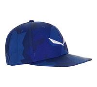 Cappellino Salewa Puez Camou Flat blu scuro logo bianco