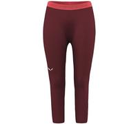Salewa Cristallo Warm AMR - calzamaglia a 3/4 - donna I42 D36 Dark Red/Red woman Wool,Bluesign