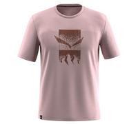 T-shirt Salewa Eagle 3cime manica corta beige rosa chiaro - M