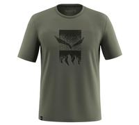 Salewa Eagle 3cime Short Sleeve T-shirt Verde S Uomo