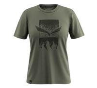 Salewa Eagle 3cime-Maglietta W S/S Tee, Faded Green, L Donna