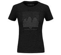 Salewa Eagle Dotted Mountain Alpine Merino Short Sleeve T-shirt Nero M Donna