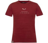 Salewa Eagle Dry S/S K - T-shirt - bambino 116 Dark Red man Dry'ton