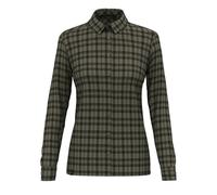 Salewa Fanes Flannel 5PL W L/S - camicia maniche lunghe - donne I40 D34 Dark Green woman Bluesign,Tencel/Lyocell,Polarlite